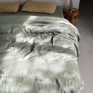 Dazed But Amazed queen-sized duvet cover in lagoon